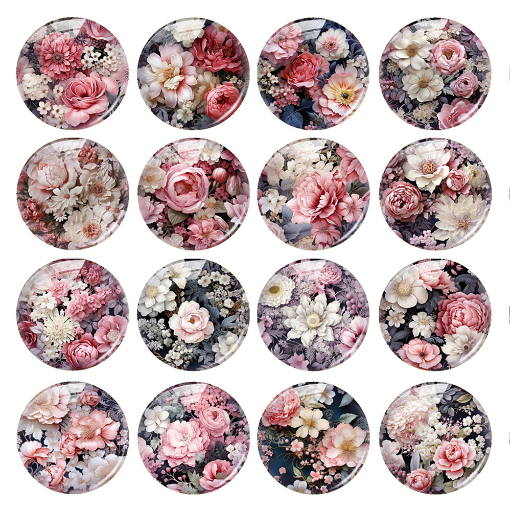 Vase Decor - Losowe Mieszane Okrągłe/Owalne/Kwadratowe Różowe Kwiaty Róży