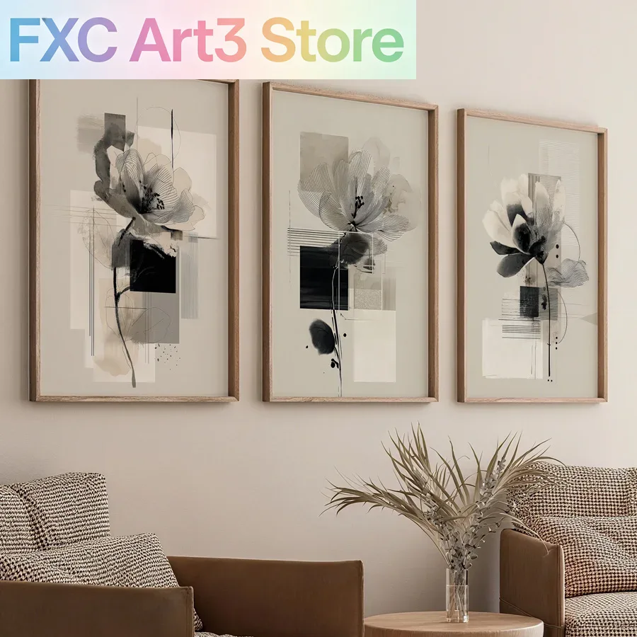 3 szt./zestaw bezramowe obrazy – Abstract Canvas Set recenzja i cena