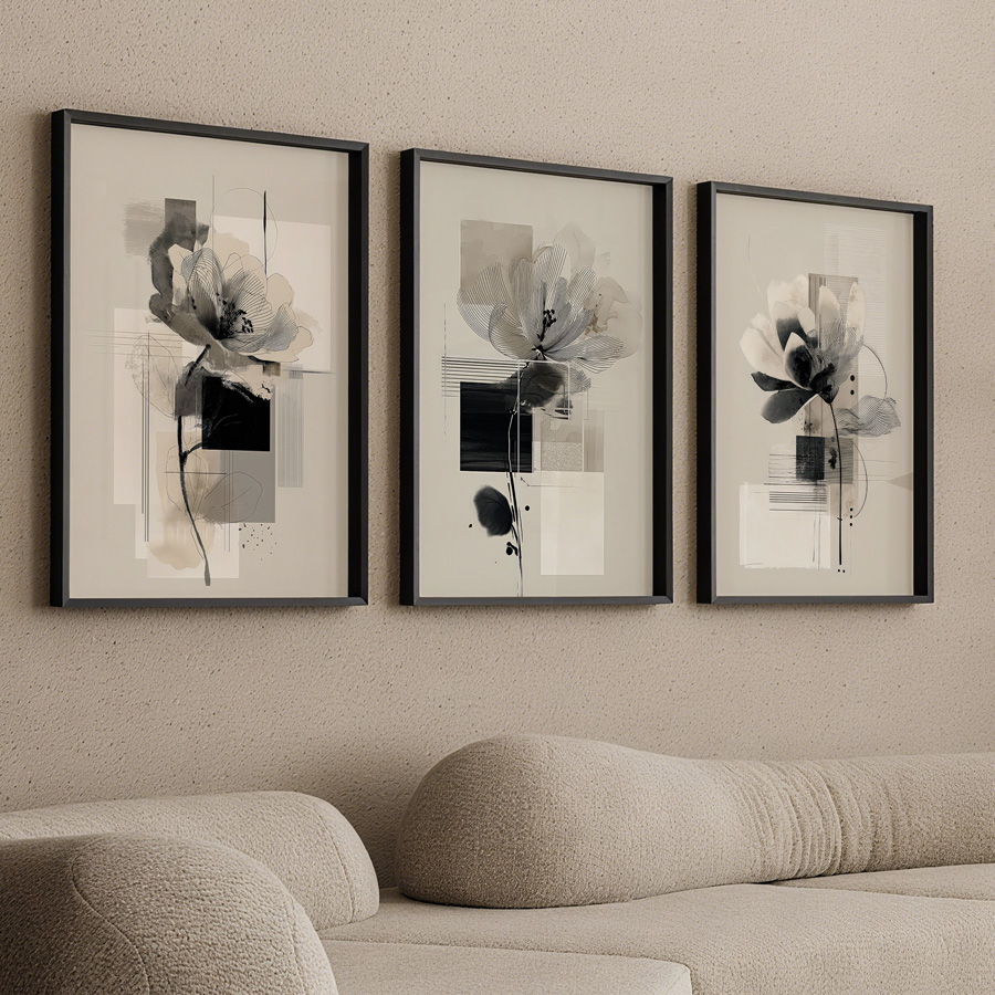 3 szt./zestaw bezramowe obrazy – Abstract Canvas Set recenzja i cena